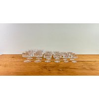 18 Gläser Von Wiesenthalhütte/Design Klaus Breit Sektschalen Sherrygläser Likörgläser 70Er Vintage Glas von eswareinmaldesign