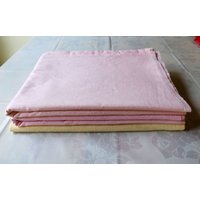 Vintage Bettlaken Betttuch Rosa Und Gelb von etage4vintage