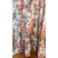 Vintage Vorhang Gardine 2 Schals Und Volants Mit Blumenprint Dalien 60Er von etage4vintage