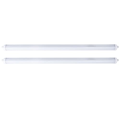 etc-shop Feuchtraumleuchte 150cm LED Deckenlampe Wannenleuchte, 48W 3840lm 6000K IP65, Feucht- und Nassraum geeignet, Garage Keller Werkstatt, 2er Set von etc-shop