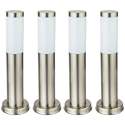 etc-shop Außen Stehleuchte EDELSTAHL, Standleuchte, Sockelleuchte, Wegleuchte | Garten, Weg, Hof, Veranda, Balkon | 4er SET etc-shop Außen Stehleuchte EDELSTAHL, Standleuchte, Sockelleuchte, Wegleuchte | Garten, Weg, Hof, Veranda, Balkon | 4er SET von etc-shop