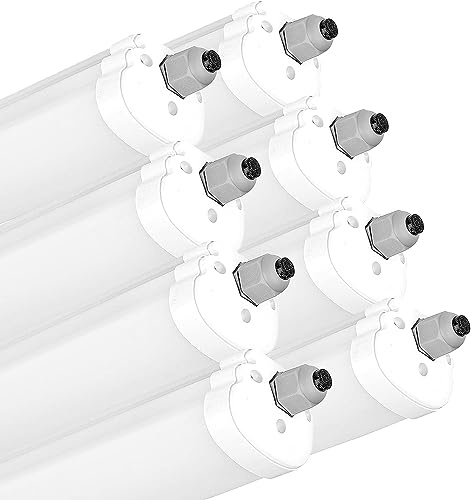 etc-shop LED Feuchtraumleuchte 120cm Kellerleuchte Deckenlampe Wannenleuchte, 2880lm Kaltweiß 6400K IP65 Feucht- und Nassraum geeignet, 8er Set von etc-shop