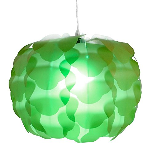 etc-shop Arbeitszimmer LED 7 Watt Pendellampe grün steckbar Blume Hängeleuchte Stahl basteln von etc-shop