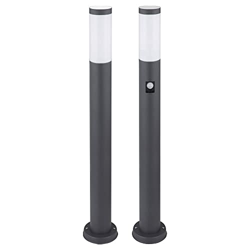 etc-shop Gartenlampe mit Bewegungsmelder anthrazit Gartenstehlampe Edelstahl E27 Wegeleuchte Garten, opal, 1x E27 Fassung, H 80 cm, 2er Set etc-shop Gartenlampe mit Bewegungsmelder anthrazit Gartenstehlampe Edelstahl E27 Wegeleuchte Garten, opal, 1x E27 Fassung, H 80 cm, 2er Set von etc-shop