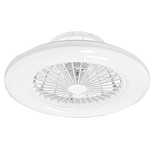 etc-shop LEISER LED Decken Ventilator FERNBEDIENUNG Sternen Effekt Leuchte DIMMBAR Wohn Zimmer Tages-Licht Timer Lampe 3 Stufen Lüfter von etc-shop