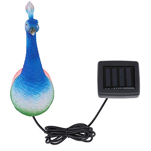 etc-shop RGB LED Außen Solar Leuchte Deko Strahler Garten Wand Lampe Vogel Figur Terrassen Pfau Statue von etc-shop