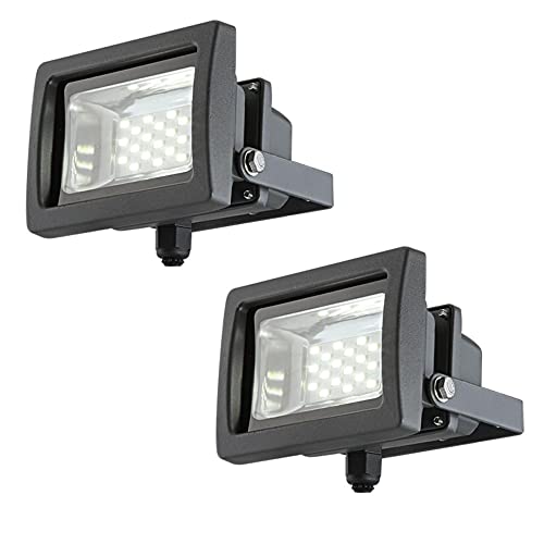 etc-shop 2er Set 10 Watt LED Wand Leuchte Bau Strahler Außen Lampe Scheinwerfer schwenkbar von etc-shop