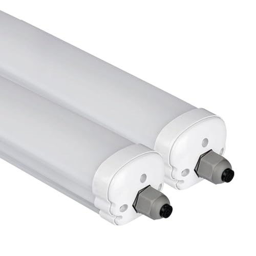 etc-shop 2x LED Decken Wannen Feucht- Nassraum Lampe Leuchte Keller Werkstatt Garage Kaltweiß 4320lm 36 Watt von etc-shop