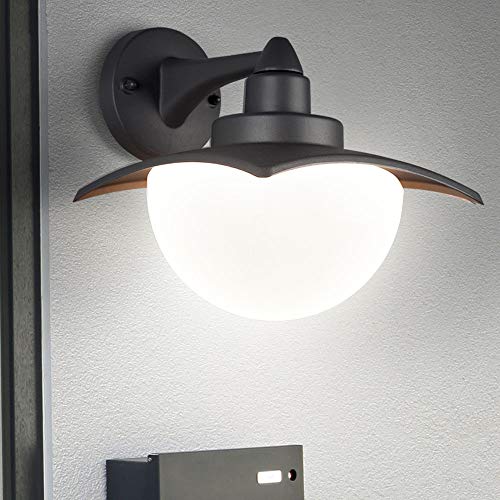 etc-shop Außen Bereich Wand Lampe Laterne Down Strahler Terrassen ALU Beleuchtung anthrazit von etc-shop