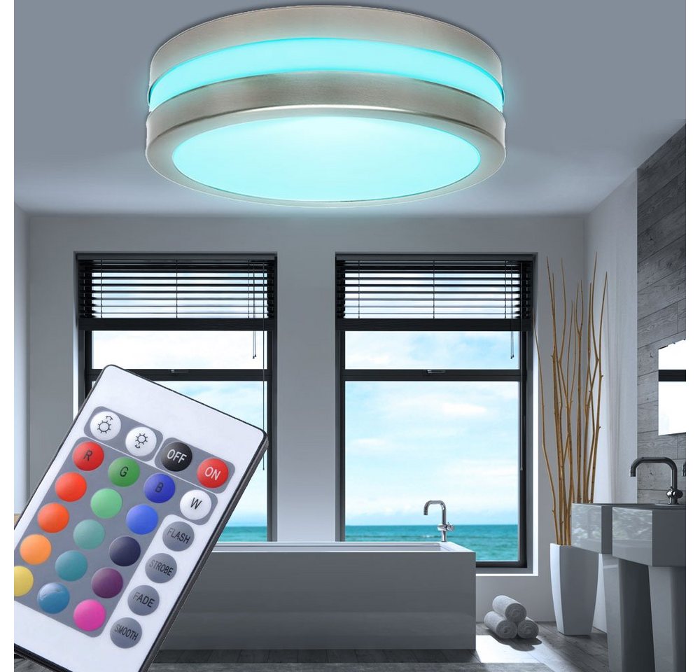 etc-shop Außen-Deckenleuchte, RGB LED Decken Lampe Außen Beleuchtung Haus Tür von etc-shop