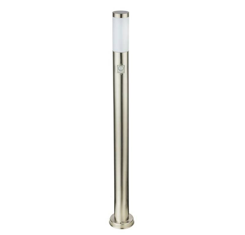 etc-shop Sockelleuchten, Leuchtmittel nicht inklusive, Außenlampe Stehleuchte Edelstahl Bewegungsmelder IP44 von etc-shop