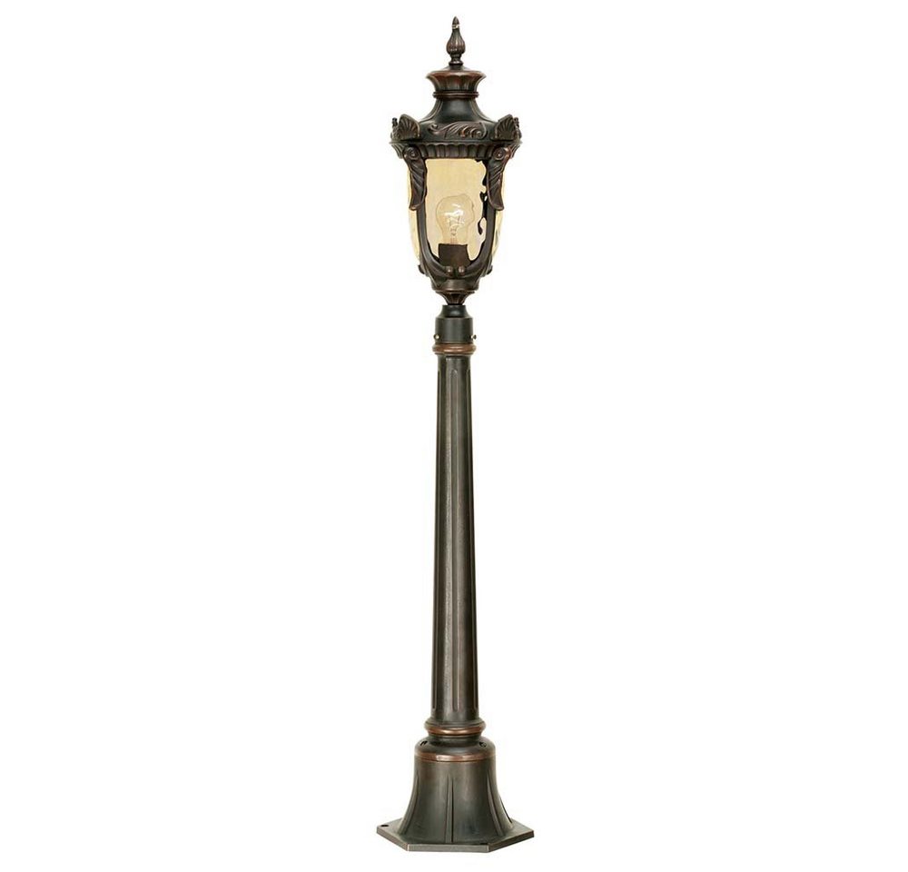 etc-shop Außen-Stehlampe, Leuchtmittel nicht inklusive, Außenleuchte Säule Kandelaber Stehleuchte Bronze H 116,5 cm von etc-shop
