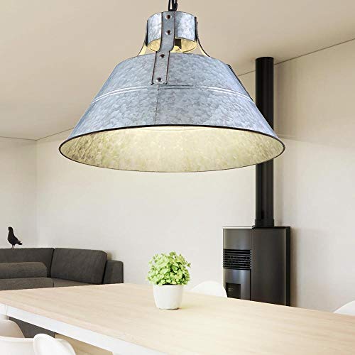etc-shop Decken Hänge Lampe zink Industrie Stil Wohn Zimmer Beleuchtung Retro Pendel Lampe von etc-shop