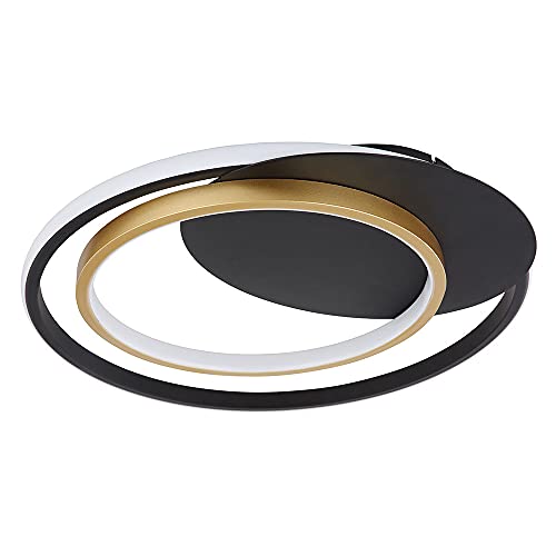 Deckenleuchte dimmbar Wohnzimmer Memory Funktion Nachtlicht Modern Fernbedienung Designleuchte Decke Metall, CCT-Schaltung, 1x LED 36W 900Lm warm-kaltweiß, L 48,5 cm von etc-shop