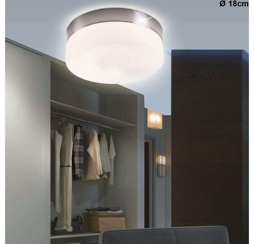 etc-shop Deckenstrahler, Design Decken Leuchte rund Glas Opal Spot Strahler Wohn Zimmer Beleuchtung Flur Lampe von etc-shop