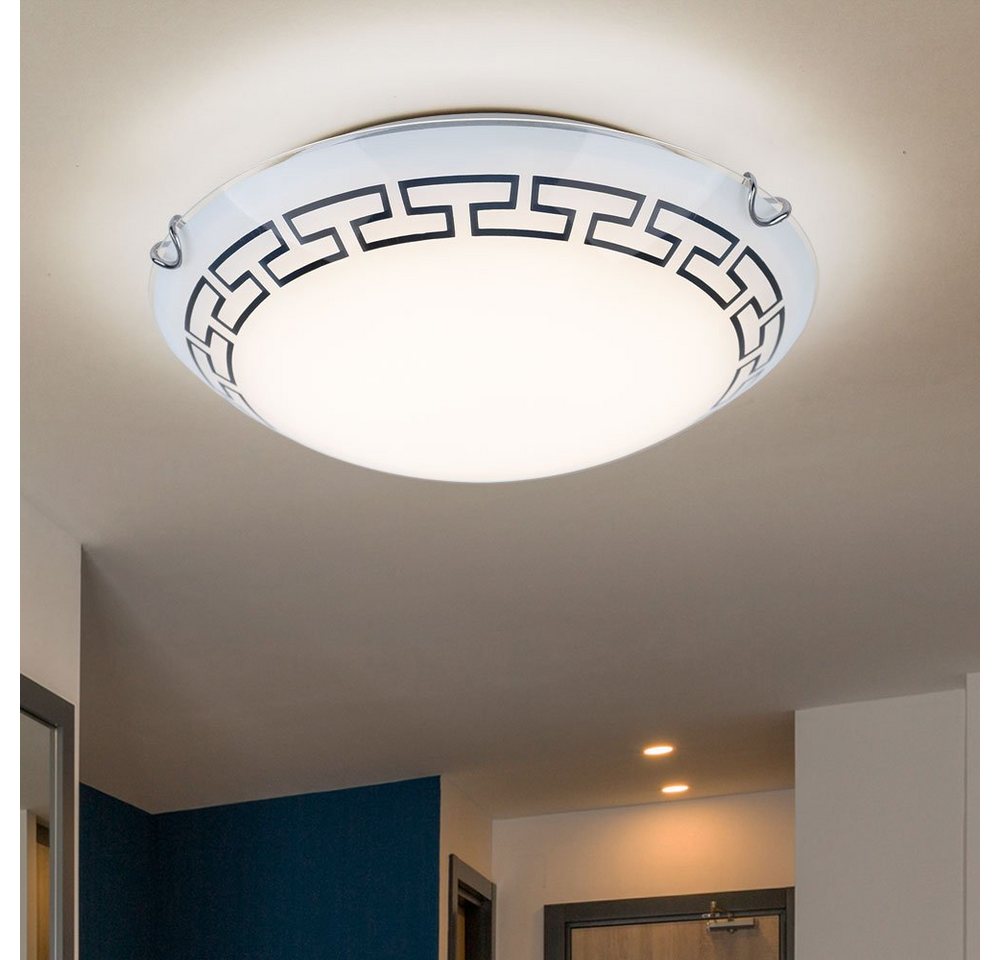 GLOBO LIGHTING LED Deckenleuchte, LED-Leuchtmittel fest verbaut, Warmweiß, Deckenleuchte Flurlampe Deckenlampe LED Glas satiniert gemustert GLOBO LIGHTING LED Deckenleuchte, LED-Leuchtmittel fest verbaut, Warmweiß, Deckenleuchte Flurlampe Deckenlampe LED Glas satiniert gemustert von GLOBO LIGHTING