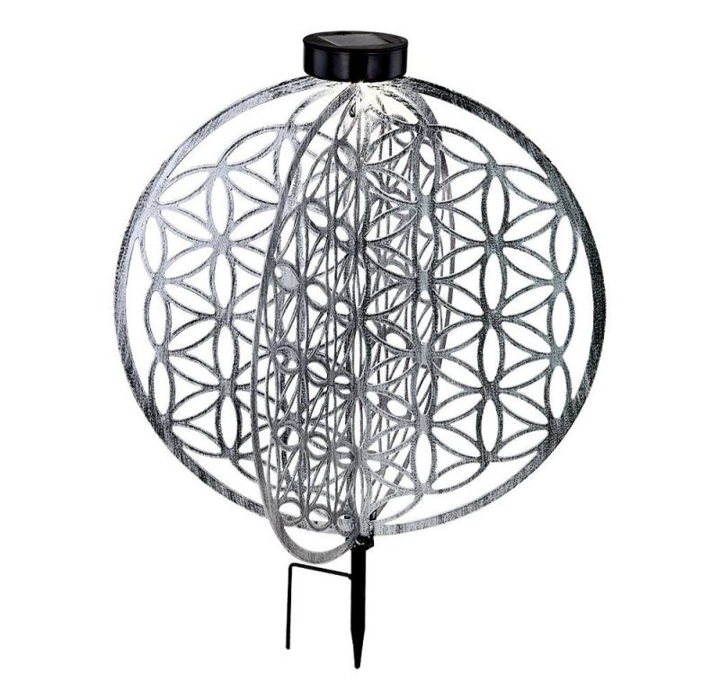 GLOBO LIGHTING LED Solarleuchte, LED-Leuchtmittel fest verbaut, Warmweiß, Solarlampe orientalische Dekoleuchte Gartenlampe Lebensblume Solar von GLOBO LIGHTING