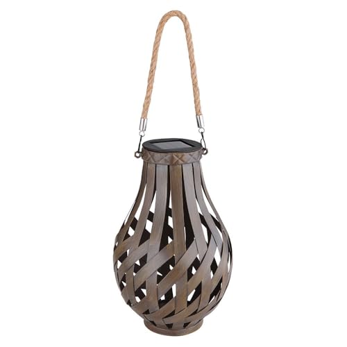 etc-shop Gartendeko Laterne Solar Windlicht mit Bambusgeflecht zum Aufhängen oder Hinstellen, LED warmweiß, DxH 27x17,5 cm, Garten Terrasse etc-shop Gartendeko Laterne Solar Windlicht mit Bambusgeflecht zum Aufhängen oder Hinstellen, LED warmweiß, DxH 27x17,5 cm, Garten Terrasse von etc-shop