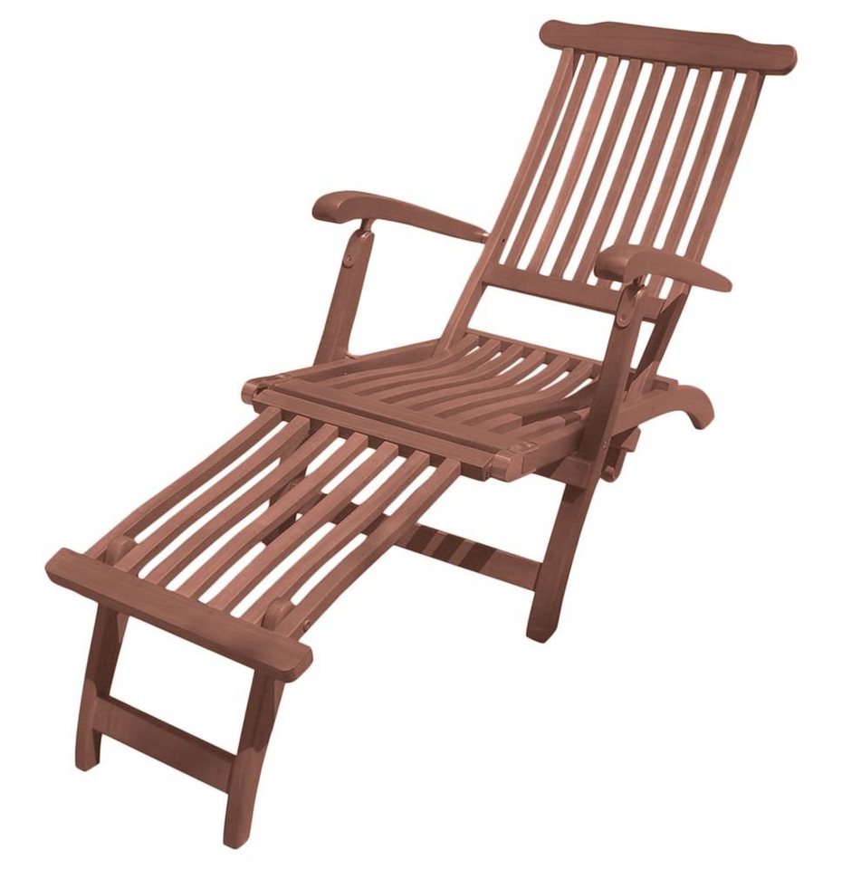 etc-shop Gartenstuhl, Deckchair PHOENIX mehrfach verstellbar Eukalyptus FSC 100% von etc-shop