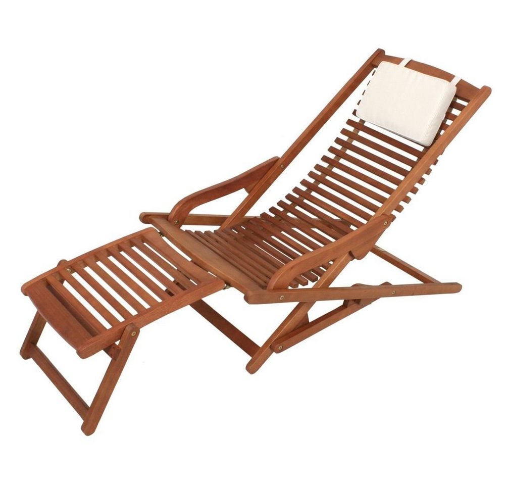 etc-shop Gartenstuhl, VIP Lounger ALASKA Eukalyptus Grandis FSC 100% geölt von etc-shop