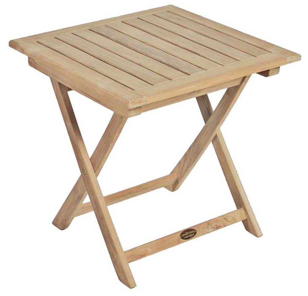 etc-shop Gartentisch, Beistell Tisch TEAK Höhe 50 cm Garten Veranda Terrasse Quadratisch von etc-shop