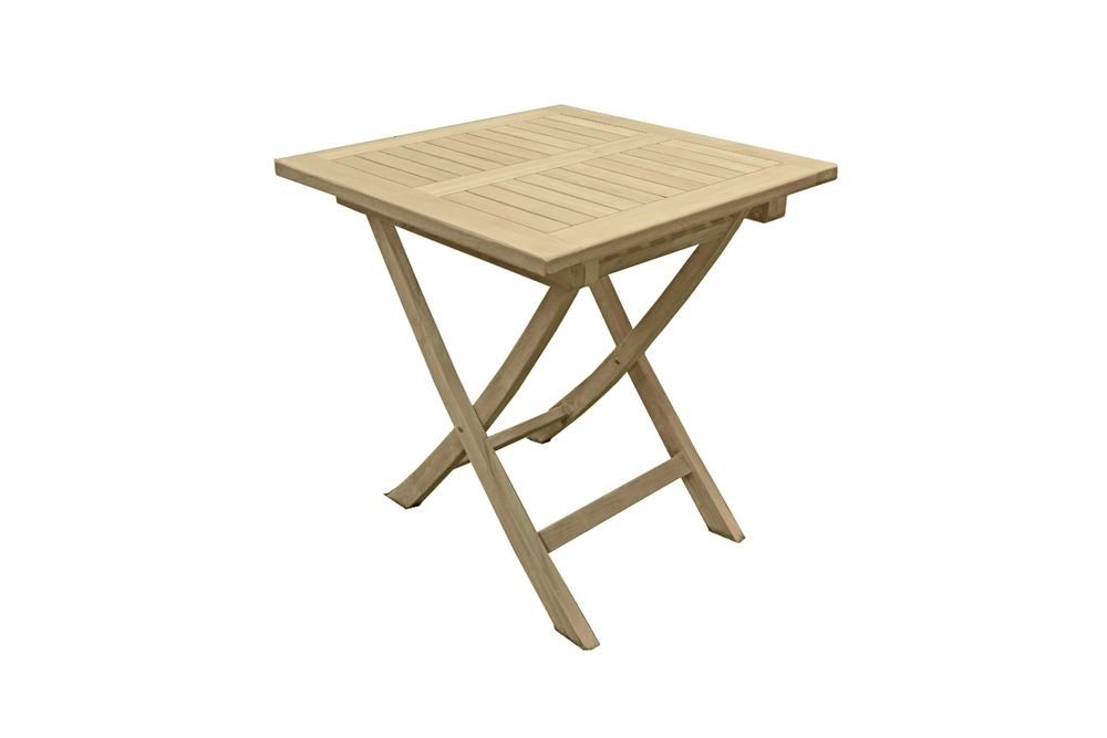 etc-shop Gartentisch, Tisch SOLO quadratisch 70x70 cm Teak B-grade unbehandelt von etc-shop
