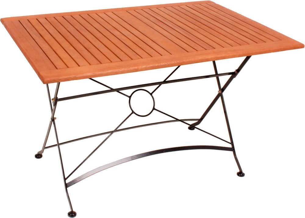 etc-shop Gartentisch, Tisch WIEN rechteckig klappbar Stahl / Eukalyptus Grandis FSC 100% von etc-shop