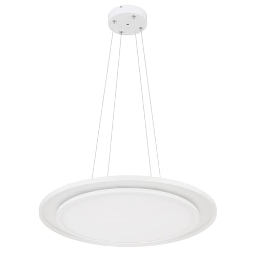 etc-shop Hängelampe dimmbar mit Fernbedienung LED Esstischleuchte Tageslicht Pendellampe weiß, RGB Farbwechsel, 40W 3700lm warmweiß-kaltweiß, DxH 60 x 120 cm von etc-shop