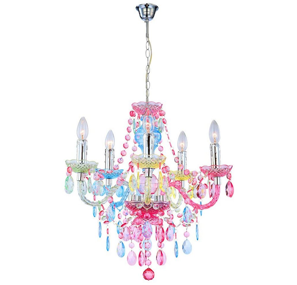 GLOBO LIGHTING Kronleuchter, Leuchtmittel inklusive, Warmweiß, Farbwechsel, Hänge Lampe Kronleuchter Luster dimmbar Fernbedienung von GLOBO LIGHTING