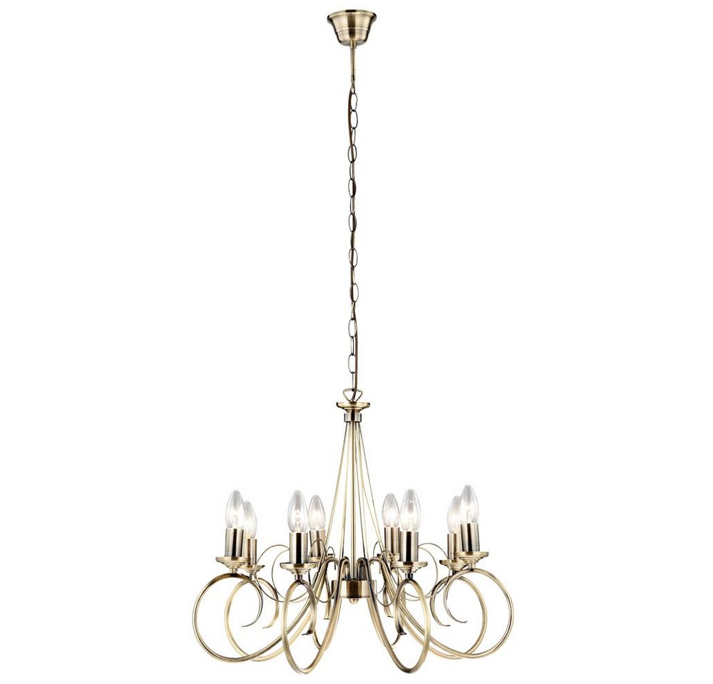 GLOBO LIGHTING Kronleuchter, Leuchtmittel inklusive, Warmweiß, Kronleuchter Decken Pendel Lüster Alt Messing Wohn Zimmer GLOBO LIGHTING Kronleuchter, Leuchtmittel inklusive, Warmweiß, Kronleuchter Decken Pendel Lüster Alt Messing Wohn Zimmer von GLOBO LIGHTING