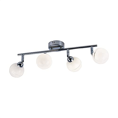 etc-shop LED 12 Watt Decken Lampe Leuchte Licht warmweiß Beleuchtung Kugel Chrom von etc-shop