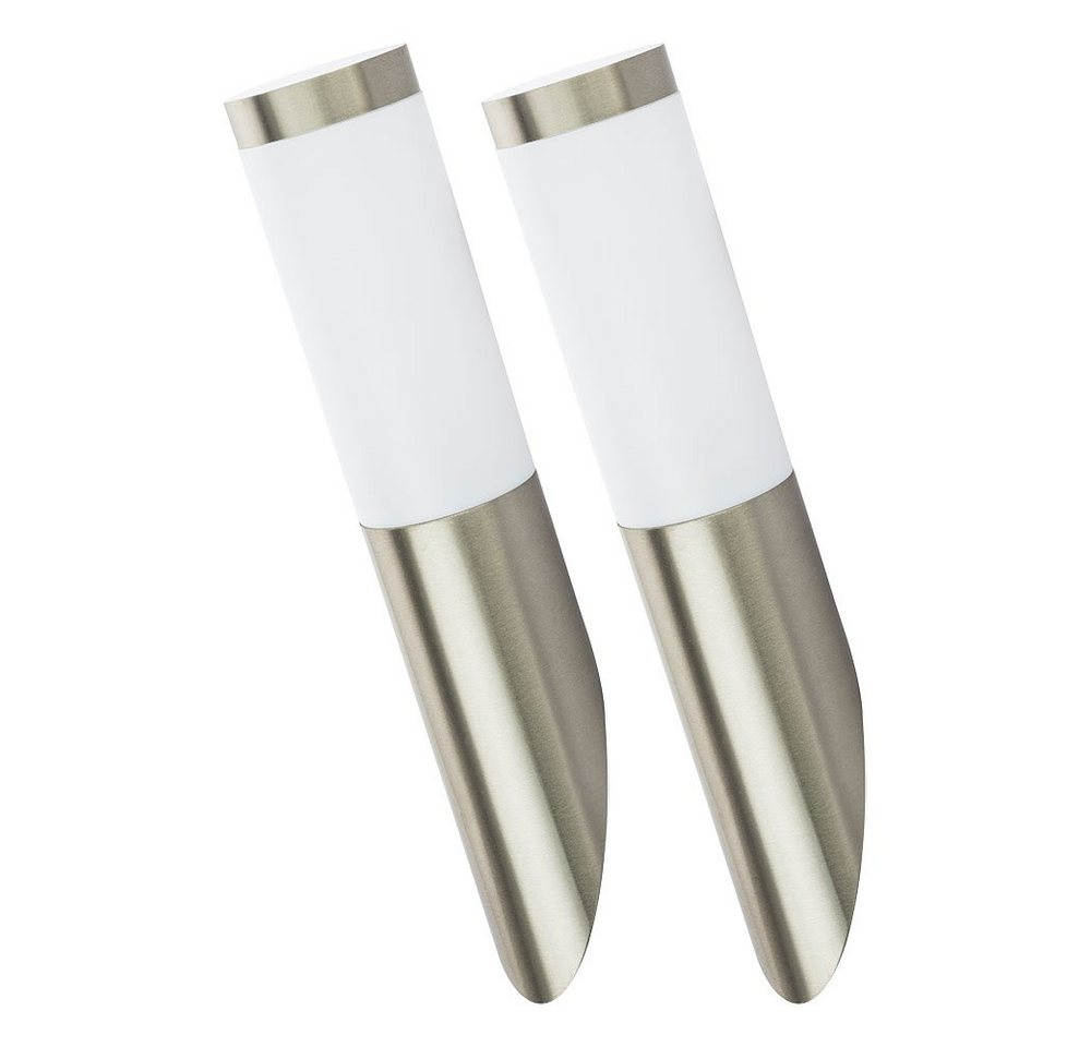 etc-shop LED Wandstrahler, Leuchtmittel inklusive, Kaltweiß, Warmweiß, Neutralweiß, Tageslichtweiß, Farbwechsel, 2er Set Smart Außen Haus Wand Leuchte Terrassen Lampe von etc-shop