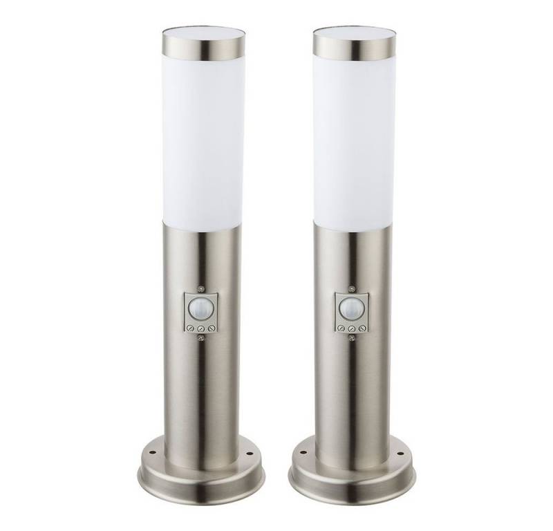 etc-shop LED Wandstrahler, Leuchtmittel inklusive, Kaltweiß, Warmweiß, Neutralweiß, Tageslichtweiß, Farbwechsel, 2er Set Smart Home RGB Außen Steh Leuchten Garten Bewegungsmelder App von etc-shop