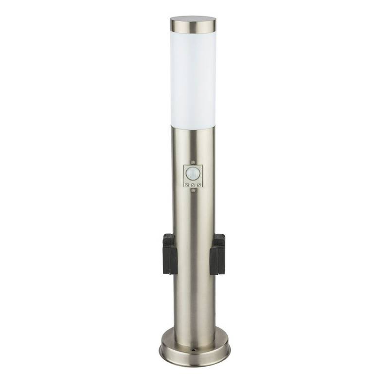 GLOBO LIGHTING LED Außen-Stehlampe, Leuchtmittel inklusive, Warmweiß, Farbwechsel, Edelstahl Steh Lampe dimmbar Außen Steckdosen von GLOBO LIGHTING