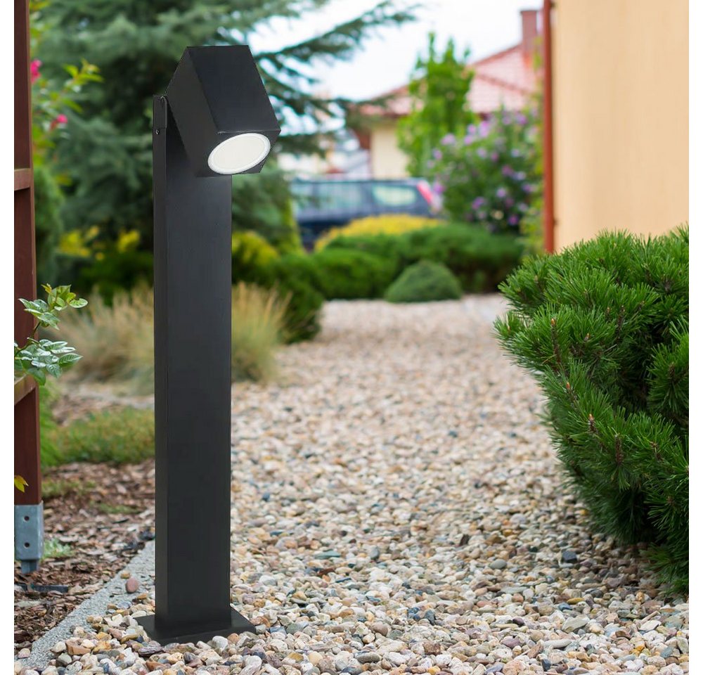 etc-shop LED Außen-Stehlampe, Leuchtmittel inklusive, Warmweiß, LED Garten Design Außen Steh Leuchte Stand Lampe GU10 Strahler von etc-shop