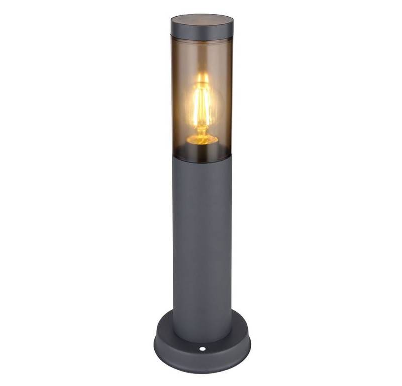 GLOBO LIGHTING LED Außen-Stehlampe, LED-Leuchtmittel fest verbaut, Warmweiß, Außenleuchte Stehlampe Garten Sockelleuchte Edelstahl von etc-shop