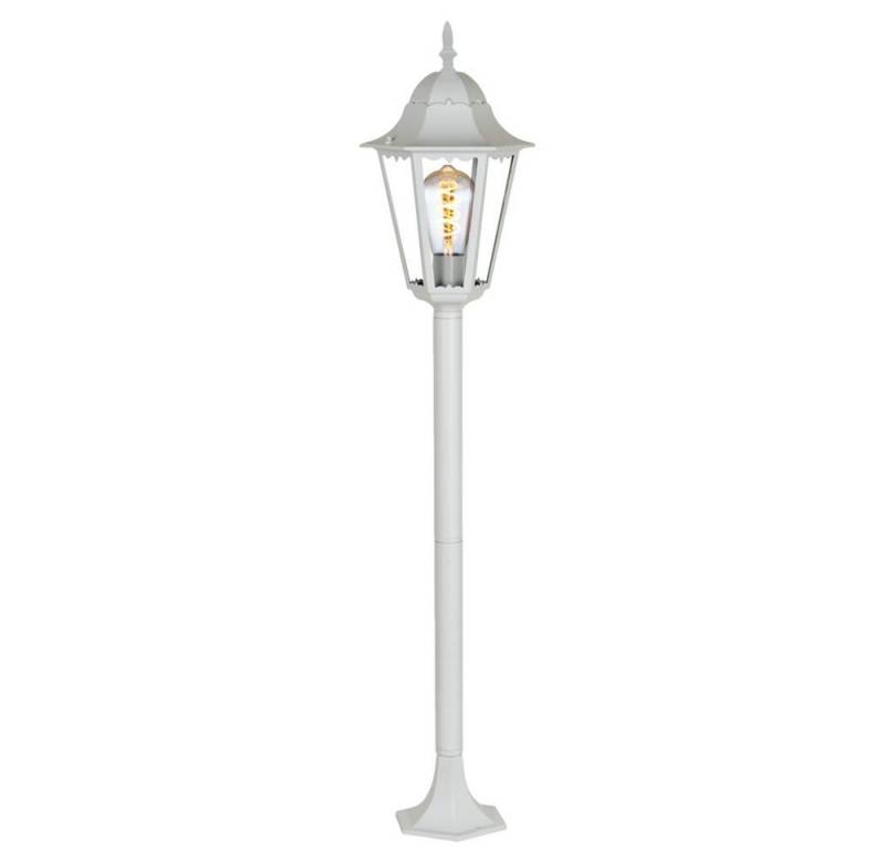 etc-shop LED Außen-Stehlampe, Leuchtmittel inklusive, Warmweiß, Außenstehleuchte Laterne LED Wegeleuchte Gartenlampe weiß H 120 cm von etc-shop