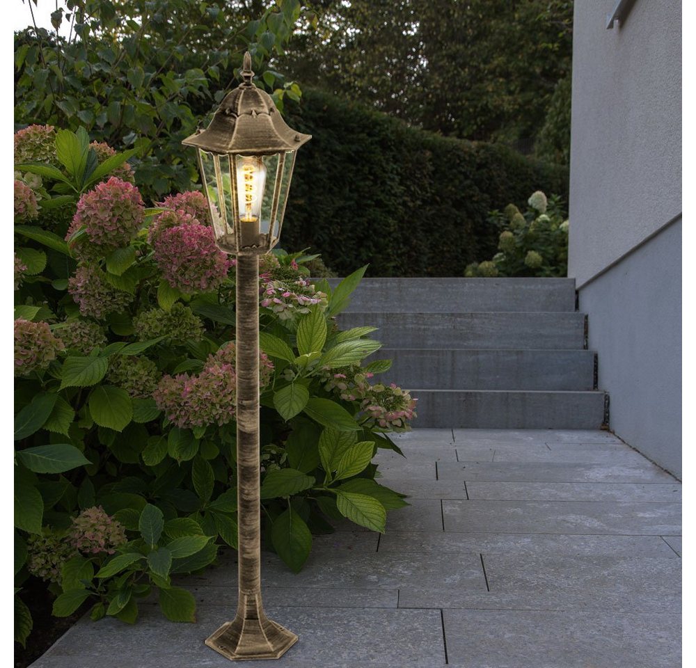 etc-shop LED Außen-Stehlampe, Leuchtmittel inklusive, Warmweiß, Gartenlaterne für Draußen Außenstehlampe für Garten von etc-shop