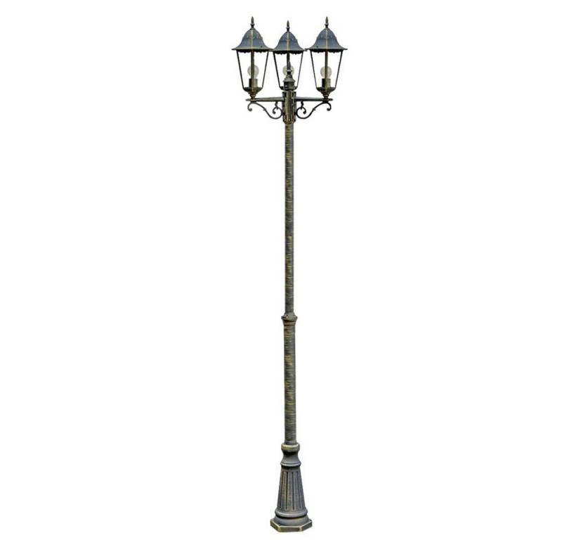 etc-shop LED Außen-Stehlampe, Leuchtmittel inklusive, Warmweiß, Kandelaber Außenlaterne Stehlampe LED Filament bronze Glas H 220 cm von etc-shop