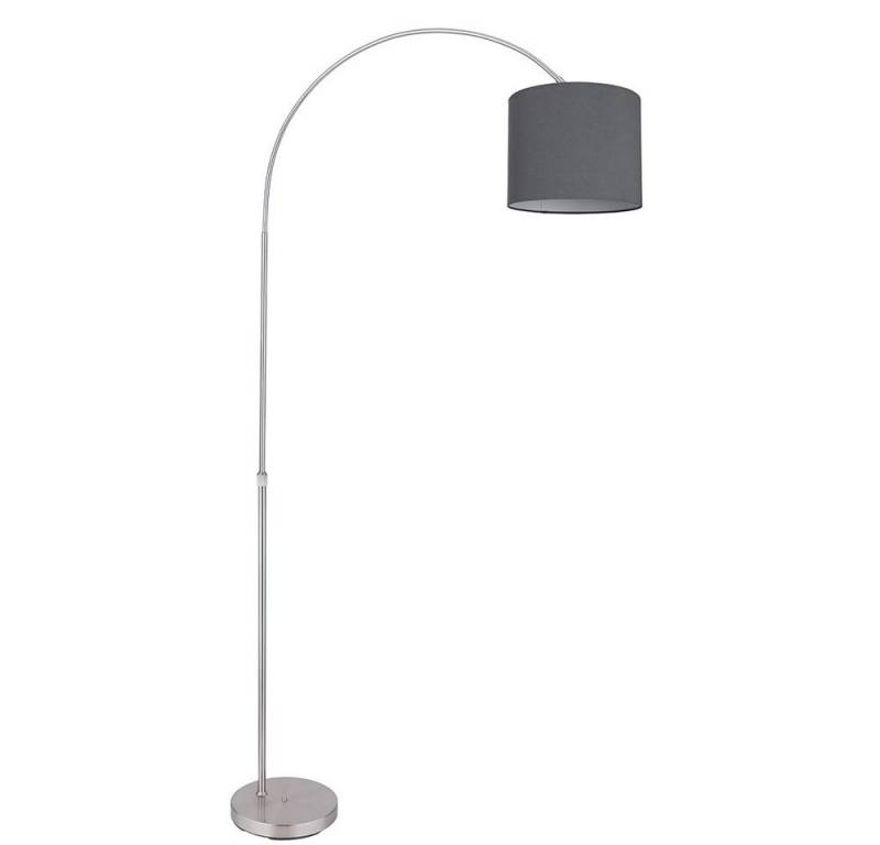 etc-shop LED Stehlampe, Leuchtmittel inklusive, Warmweiß, Farbwechsel, Bogenstehlampe Stoffschirm Stehlampe gebogen von etc-shop