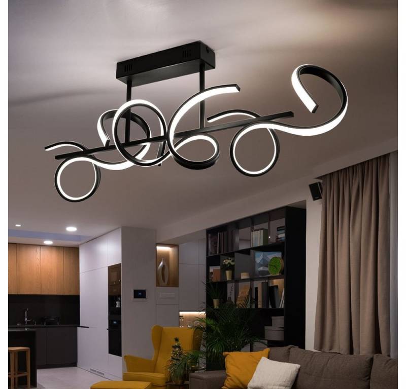JUST LIGHT LED Deckenleuchte, LED-Leuchtmittel fest verbaut, Warmweiß, Deckenleuchte dimmbar über Lichtschalter LED von JUST LIGHT