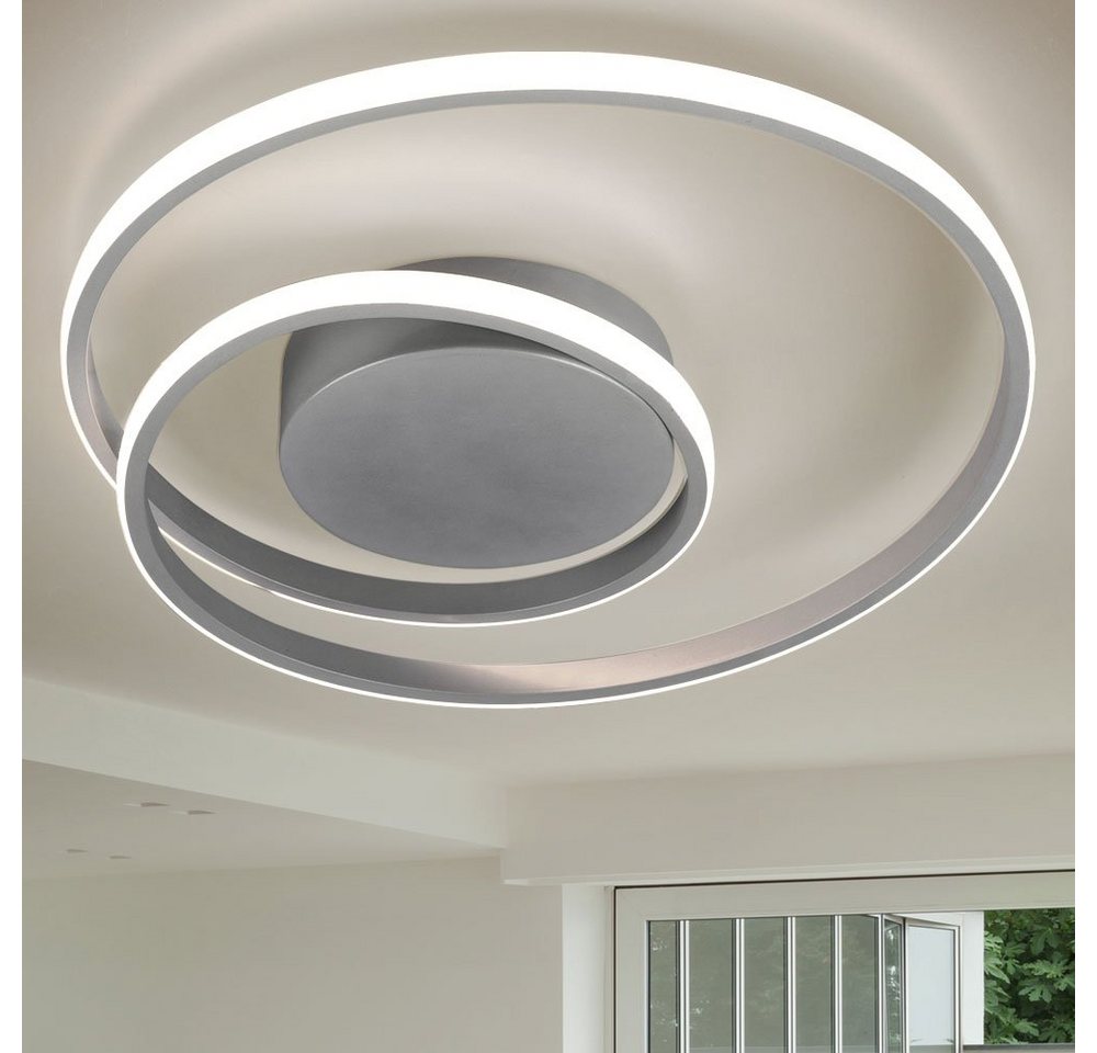 etc-shop LED Deckenleuchte, LED Deckenleuchte Designleuchte Switch-Dimmer Ring von etc-shop