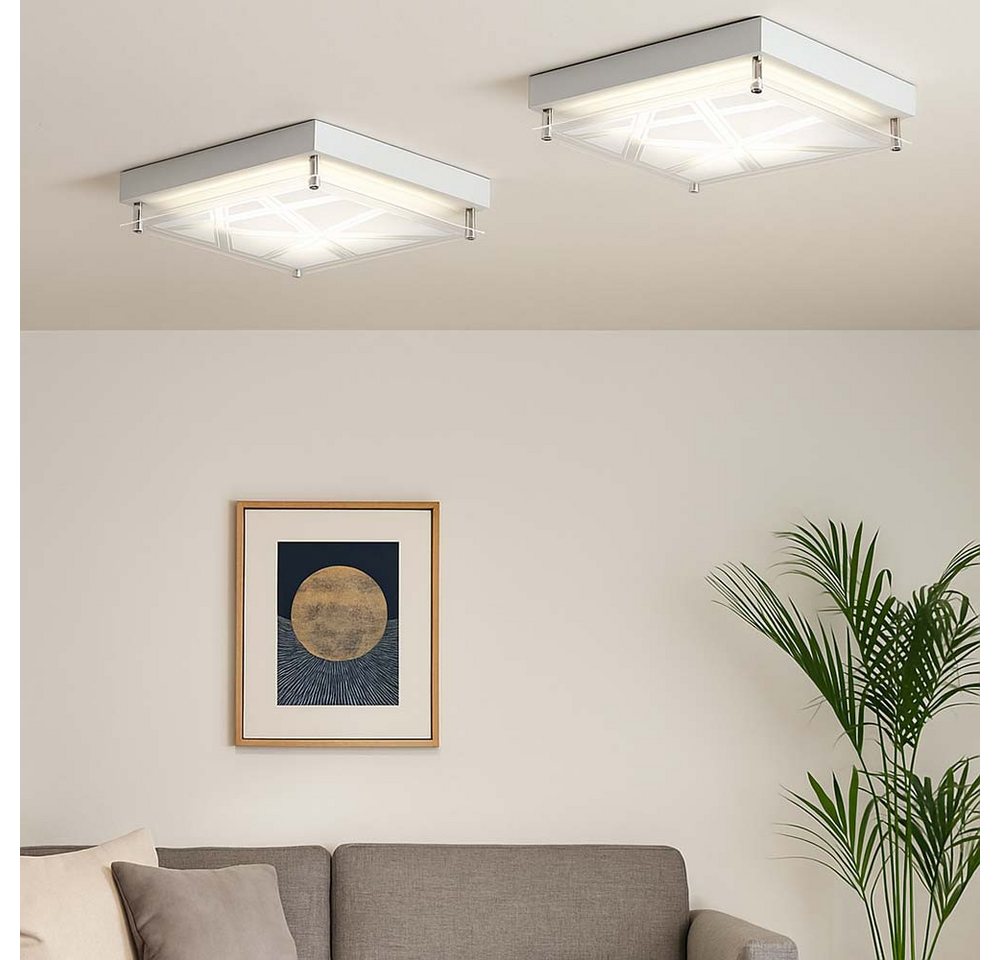 etc-shop LED Deckenleuchte, LED-Leuchtmittel fest verbaut, Neutralweiß, Deckenlampe Deckenleuchte LED Wohnzimmerlampe Flurleuchte L 25 cm 2x etc-shop LED Deckenleuchte, LED-Leuchtmittel fest verbaut, Neutralweiß, Deckenlampe Deckenleuchte LED Wohnzimmerlampe Flurleuchte L 25 cm 2x von etc-shop