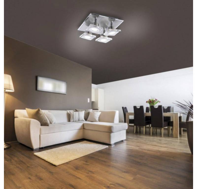 etc-shop LED Deckenleuchte, LED-Leuchtmittel fest verbaut, Warmweiß, Deckenleuchte schwenkbar Spotstrahler Deckenlampe dimmbar etc-shop LED Deckenleuchte, LED-Leuchtmittel fest verbaut, Warmweiß, Deckenleuchte schwenkbar Spotstrahler Deckenlampe dimmbar von etc-shop