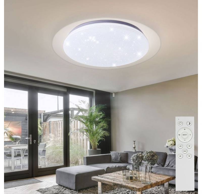 etc-shop LED Deckenleuchte, LED-Leuchtmittel fest verbaut, Kaltweiß, Warmweiß, Neutralweiß, Tageslichtweiß, LED Sternen Effekt Deckenlampe DIMMBAR Tageslicht etc-shop LED Deckenleuchte, LED-Leuchtmittel fest verbaut, Kaltweiß, Warmweiß, Neutralweiß, Tageslichtweiß, LED Sternen Effekt Deckenlampe DIMMBAR Tageslicht von etc-shop