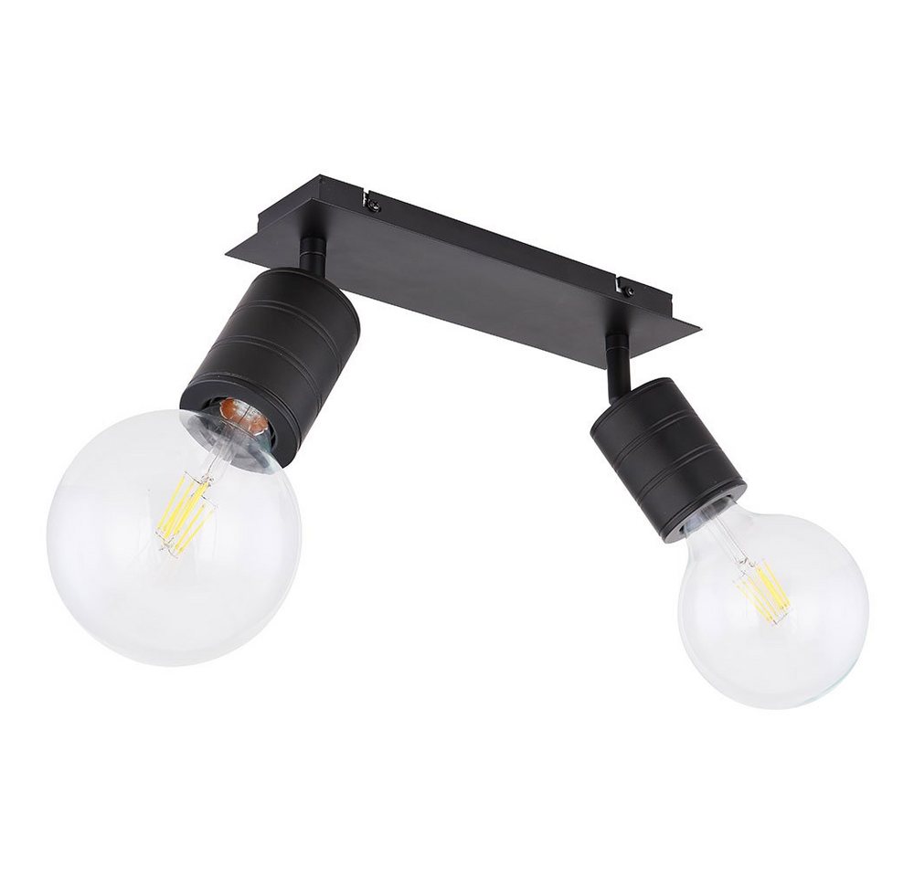 etc-shop LED Deckenspot, Leuchtmittel nicht inklusive, Deckenlampe Deckenleuchte Wohnzimmerlampe Flur 2 flammig E27 von etc-shop