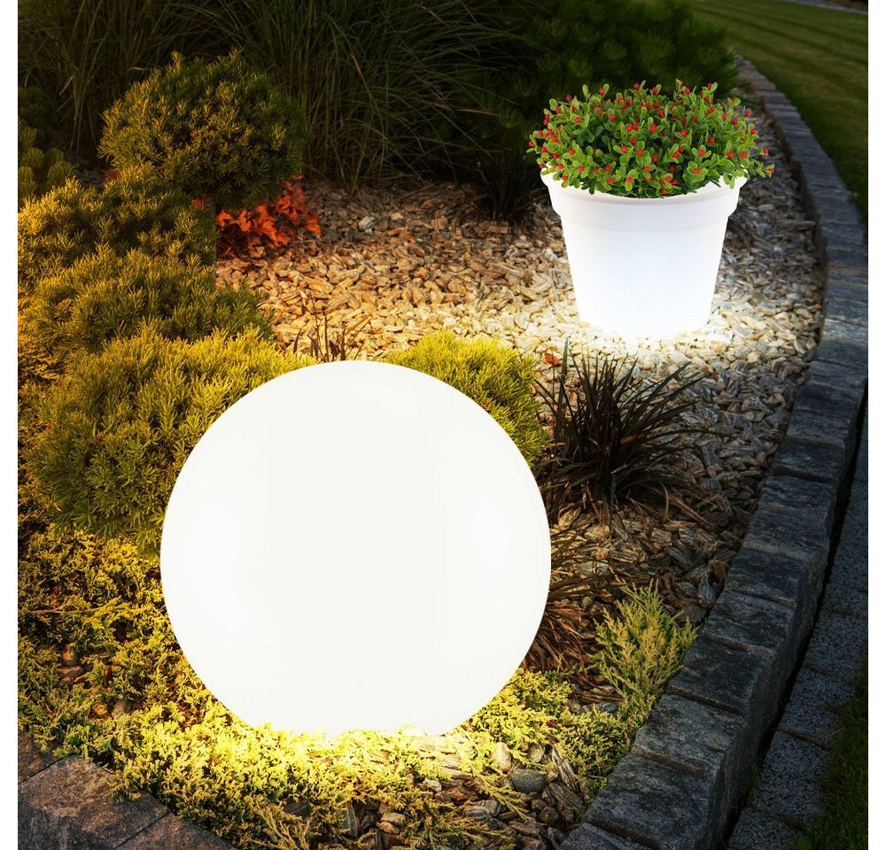 etc-shop Gartenleuchte, LED-Leuchtmittel fest verbaut, Neutralweiß, 2er Set LED Solar Steck Lampe Garten Terrassen Außen Deko Blumen von etc-shop