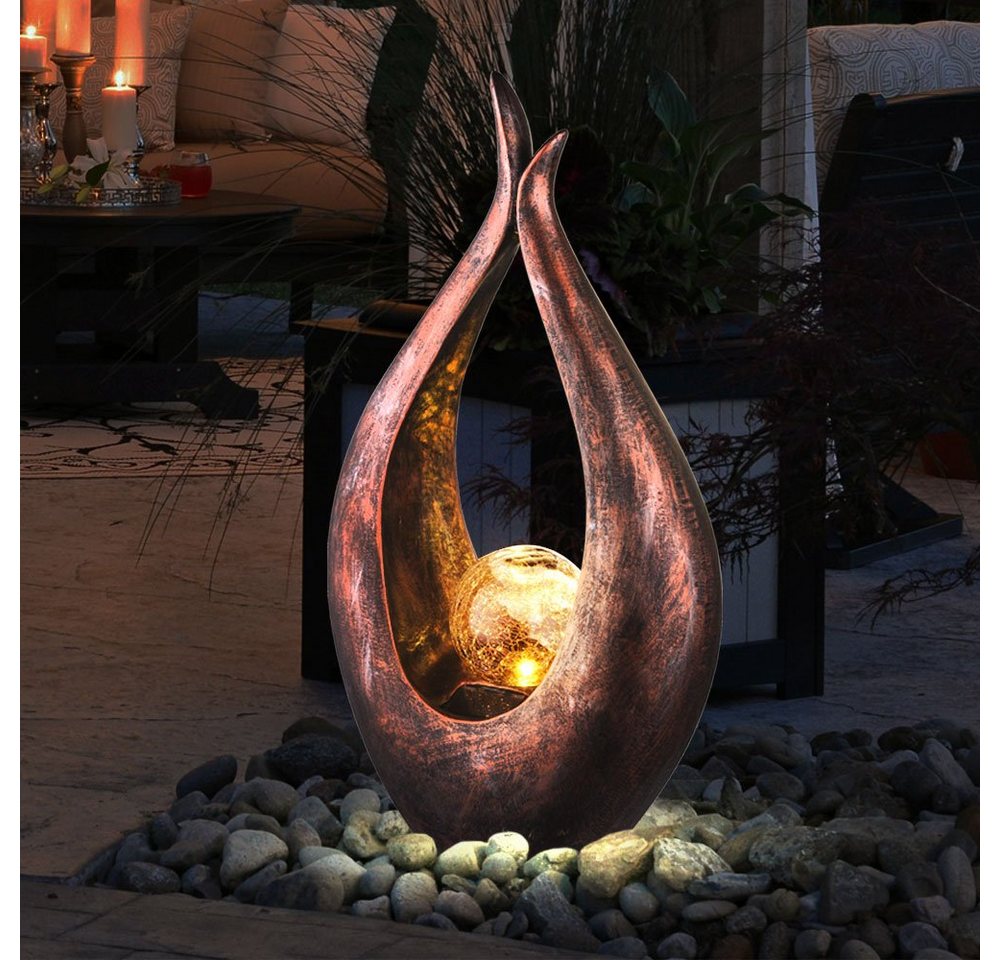 GLOBO LIGHTING Gartenleuchte, LED-Leuchtmittel fest verbaut, LED Solar Außen Deko Leuchte Glas Kugel Steh Leuchte Garten GLOBO LIGHTING Gartenleuchte, LED-Leuchtmittel fest verbaut, LED Solar Außen Deko Leuchte Glas Kugel Steh Leuchte Garten von GLOBO LIGHTING