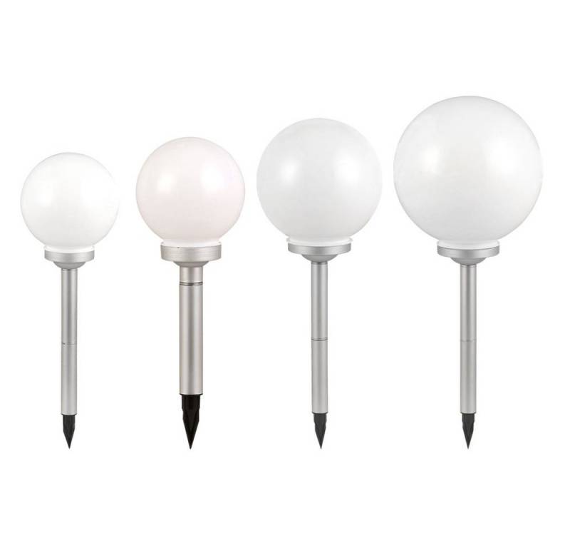 etc-shop LED Gartenleuchte, LED-Leuchtmittel fest verbaut, Steckleuchte Solar Außen Solarkugeln Set Garten von etc-shop