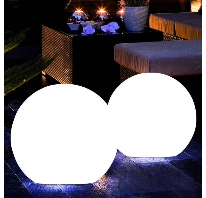 etc-shop LED Gartenleuchte, LED-Leuchtmittel fest verbaut, Warmweiß, Solarlampen für Außen Kugeln Garten Kugelleuchten Außen Set Solar von etc-shop